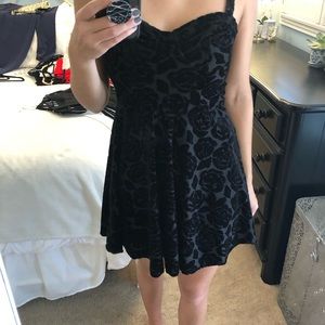 Velvet rose dress